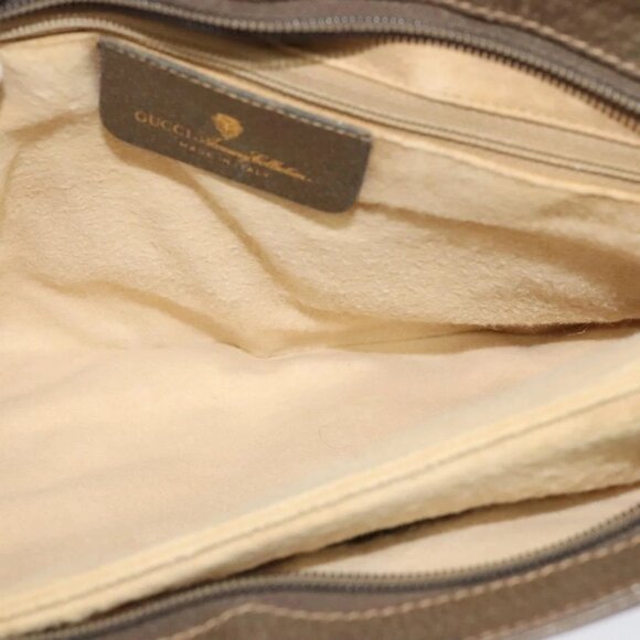 GUCCI GG Supreme Web Sherry Line Bag PVC Beige Red - Picture 12 of 16